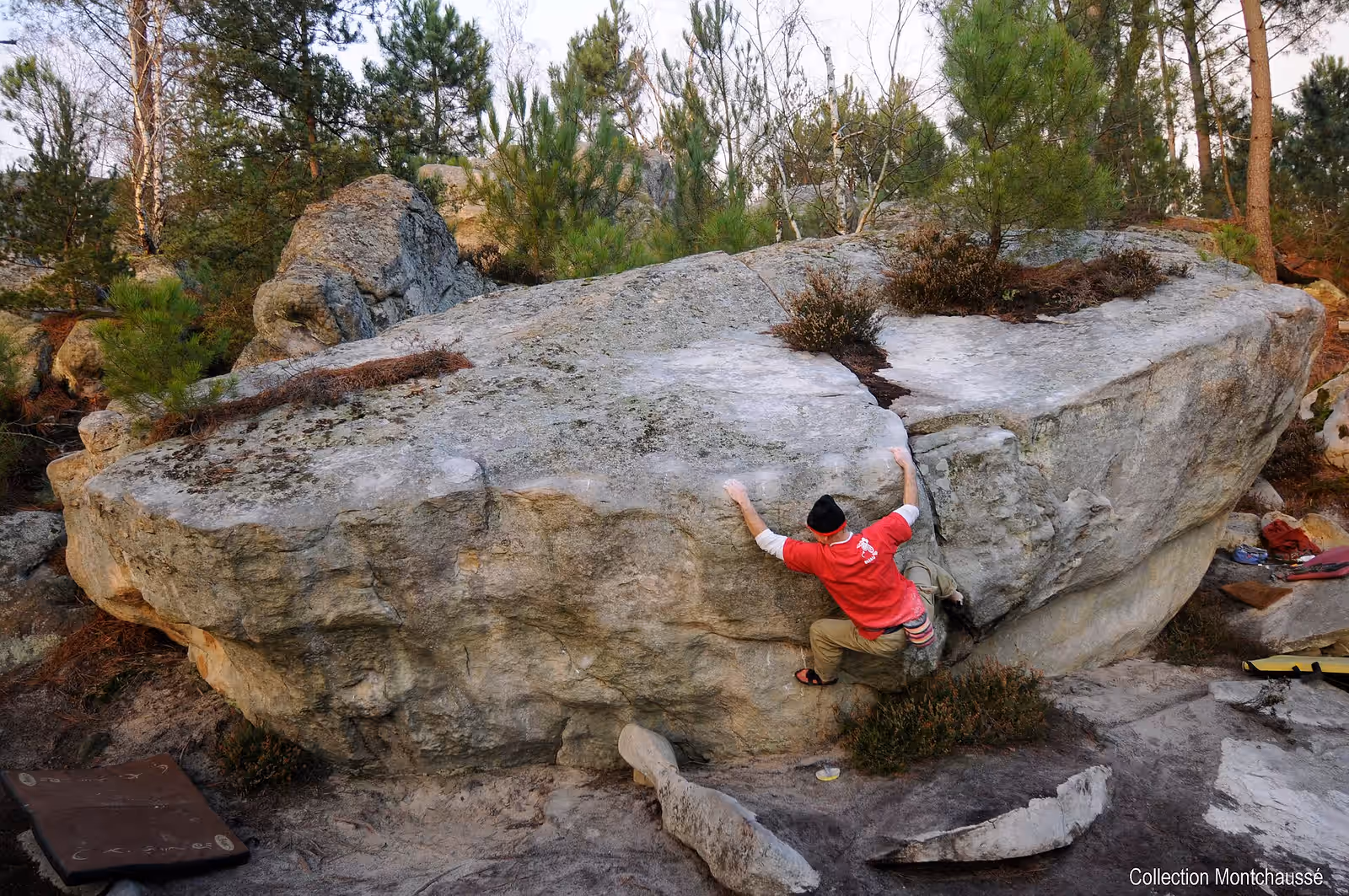 Climbing in Fontainebleau
