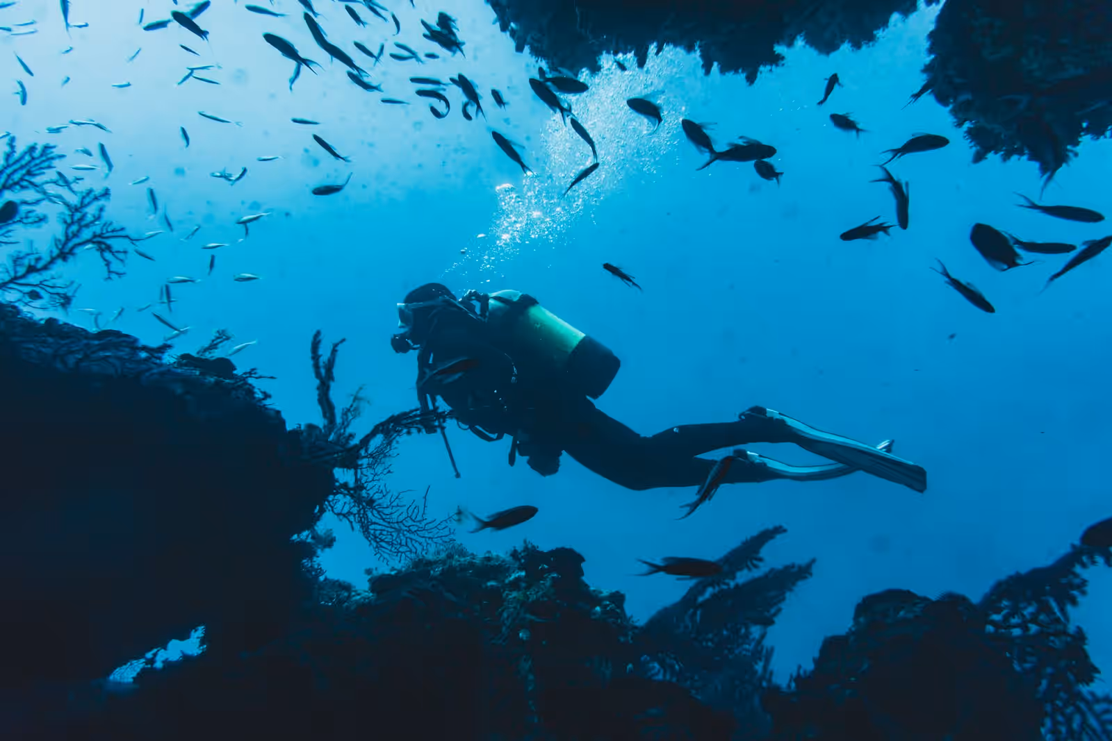 Diving in North Iceland