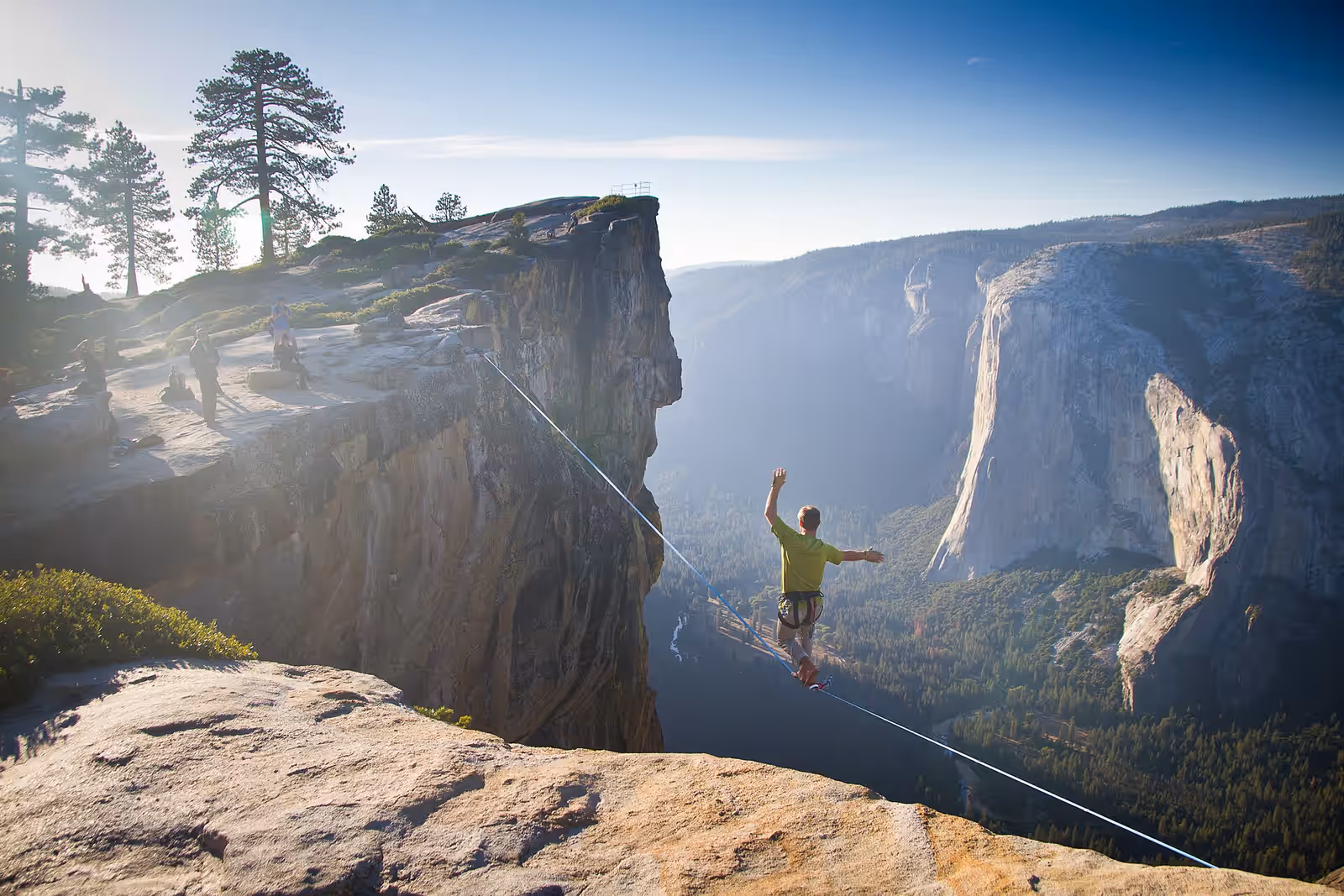 Highlining in Yosemite