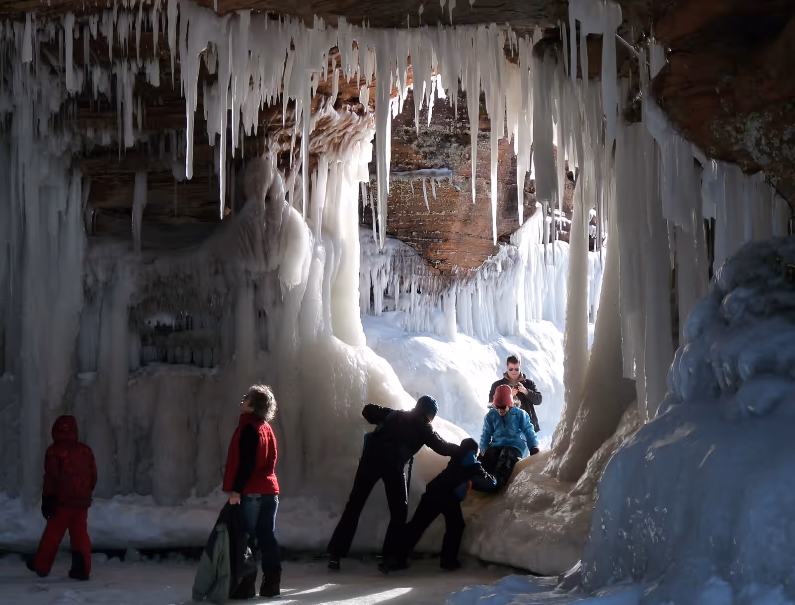 Ice walking in the Apostle Islands