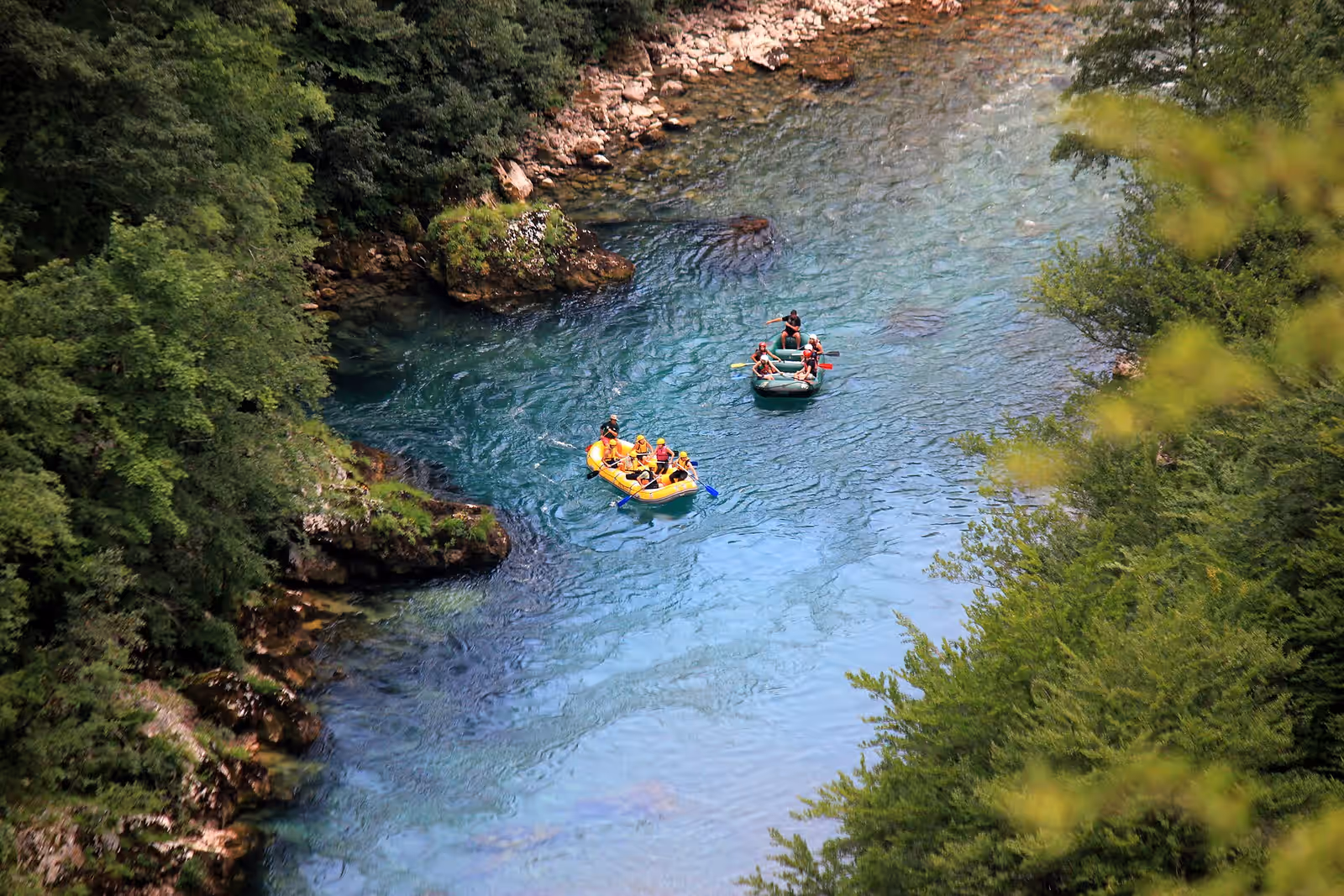 Rafting in the Tara Canyon