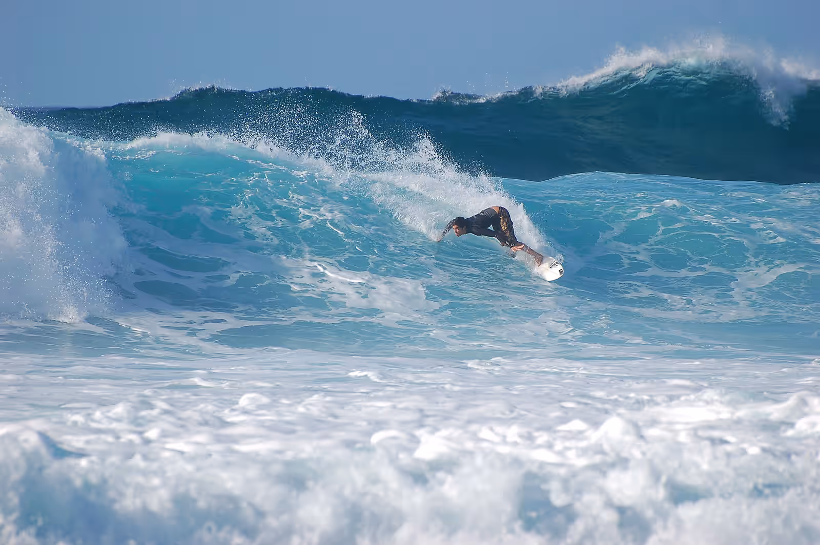Surfing in the North Shore of Oahu
