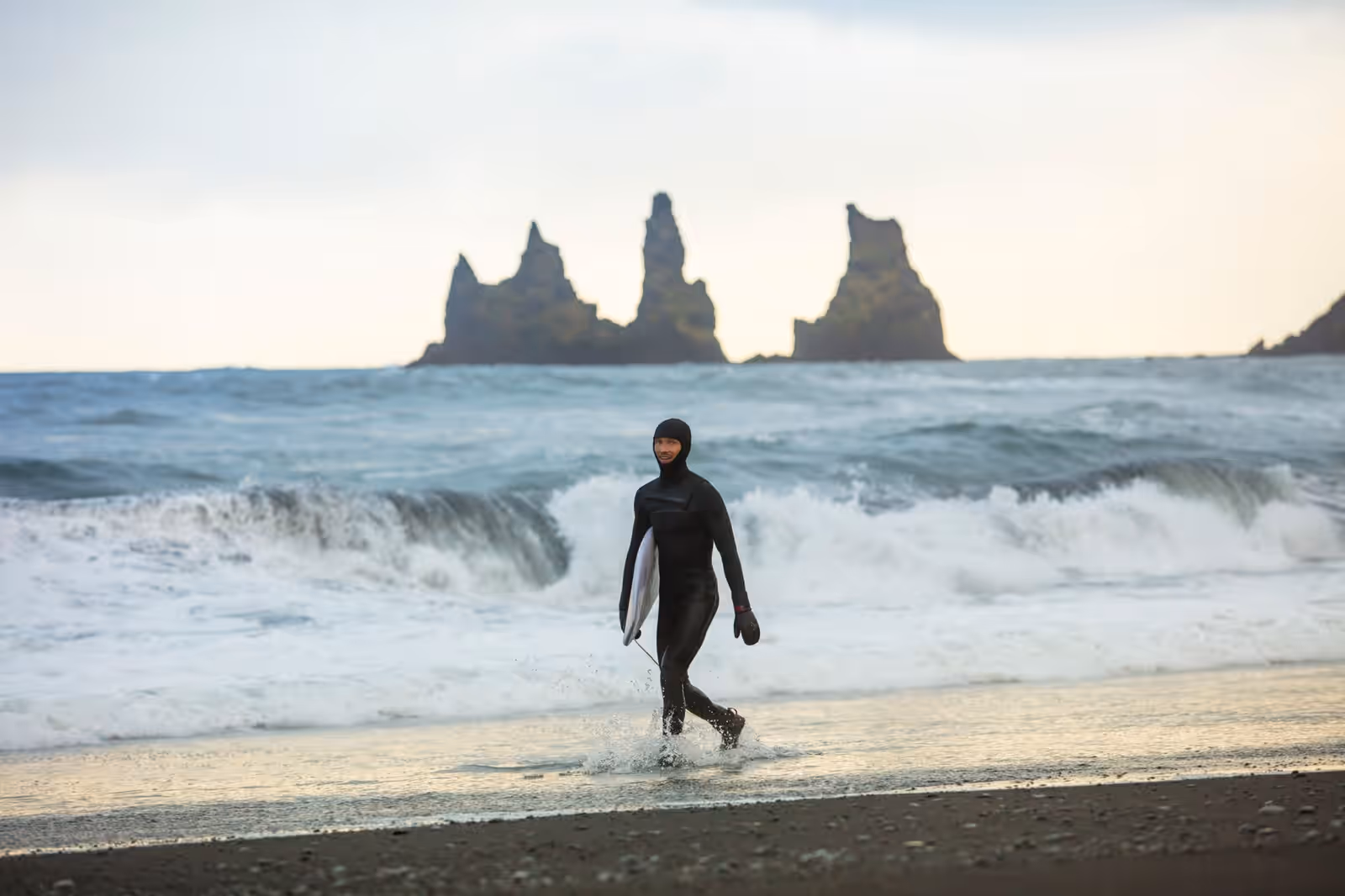 Surfing in the Reykjanes Peninsula
